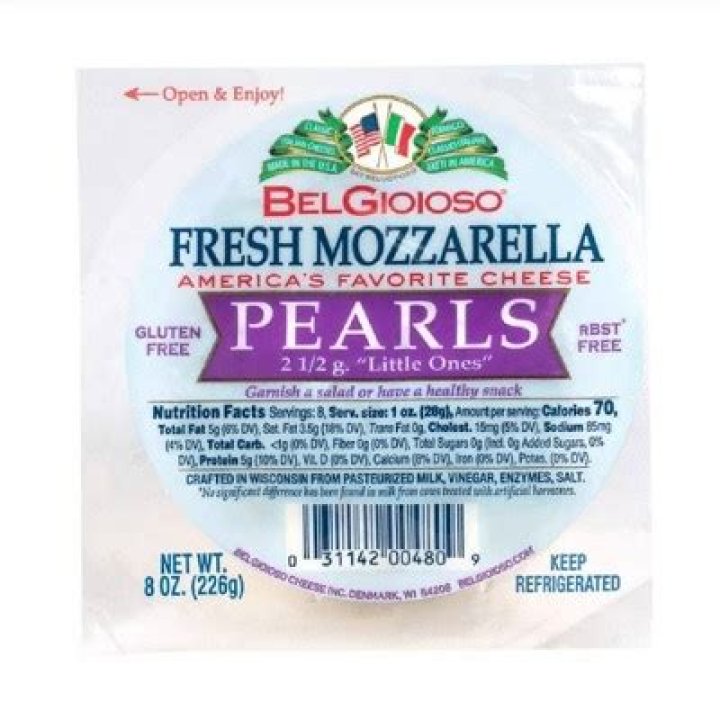 How many ounces is mozzarella pearl