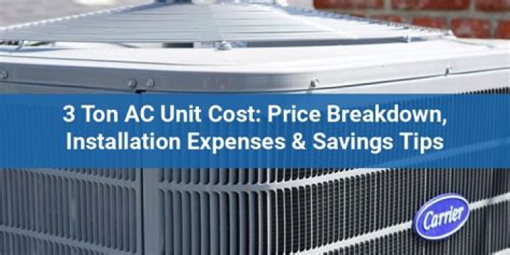 How much does a 3 ton central AC unit cost