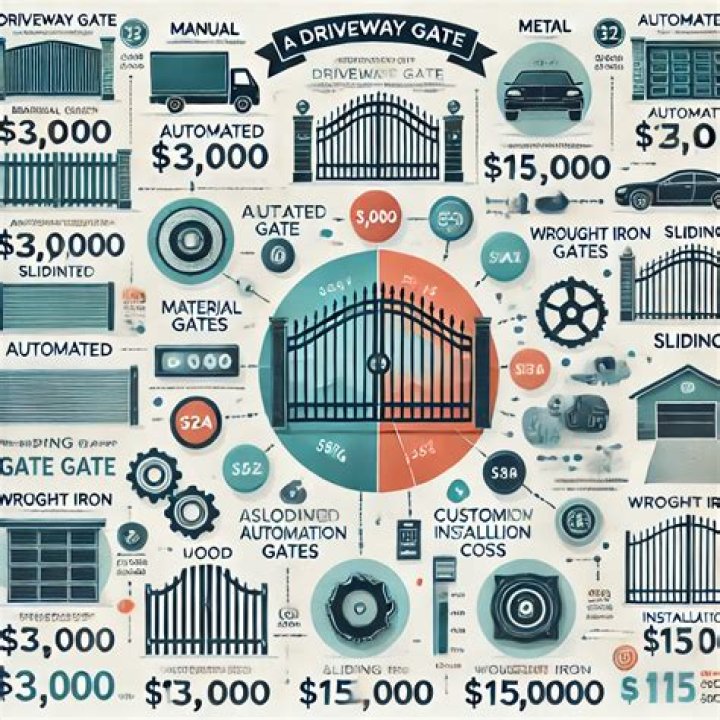 How much does a driveway security gate cost