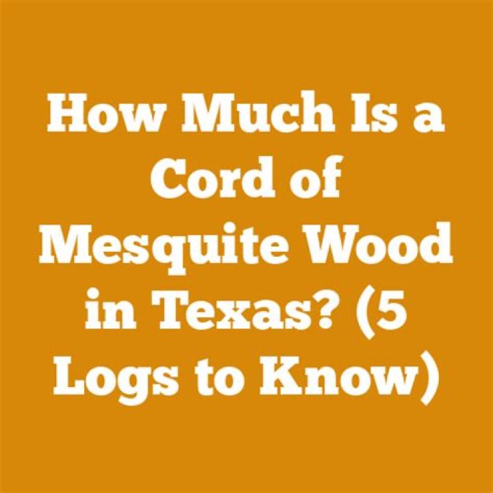 How much is a cord of mesquite