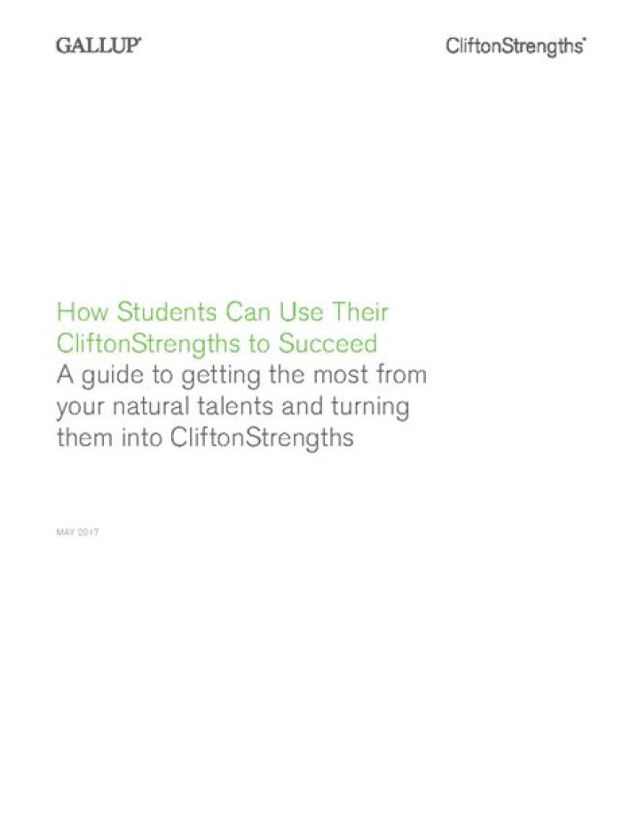 How students can use their CliftonStrengths to succeed