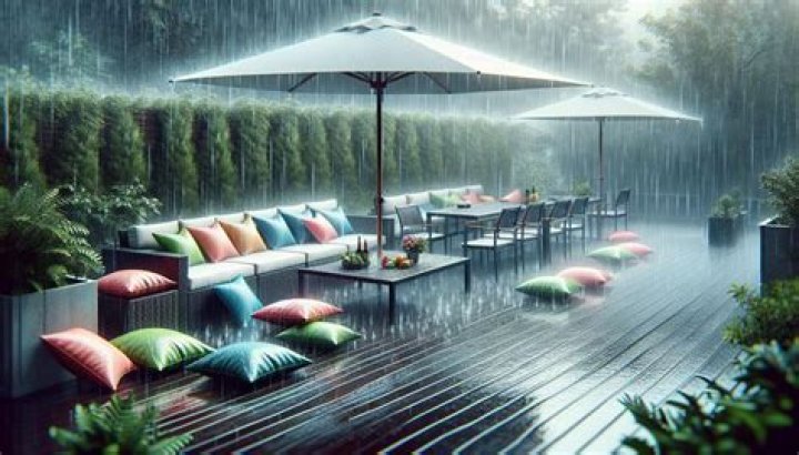 Is it OK to leave outdoor furniture cushions outside in the rain