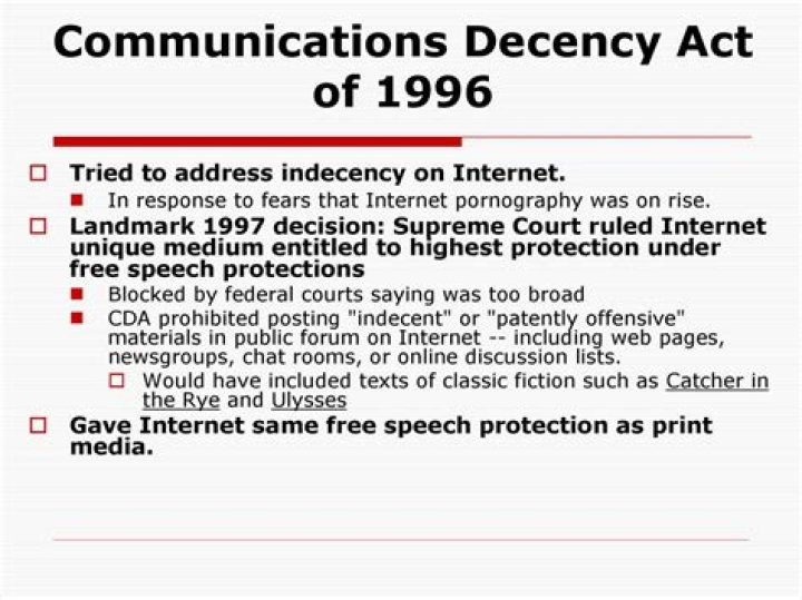 Is the Communications Decency Act still in effect