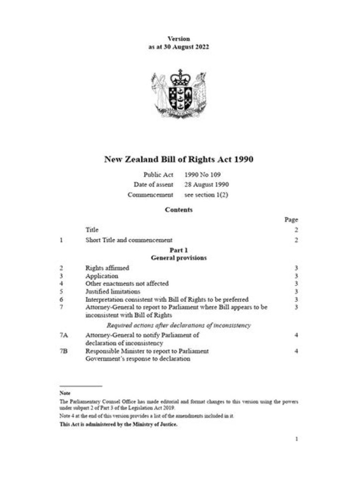 Is the New Zealand Bill of Rights entrenched