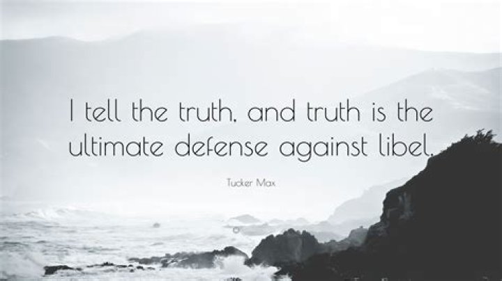 Is the truth a defense against libel