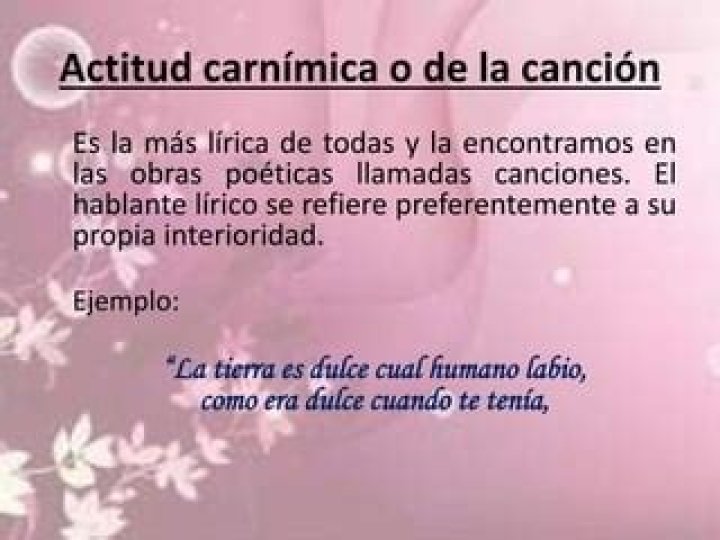 ¿Qué es la actitud de la canción o Carminica