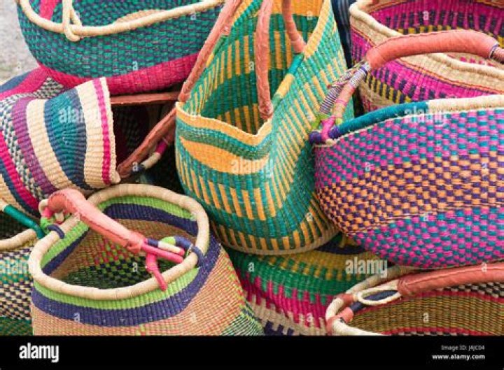 What are African baskets made of
