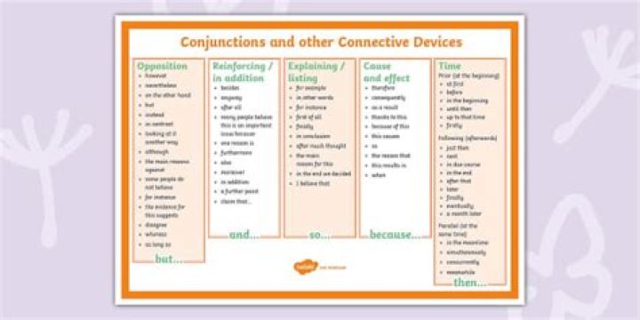 What are connective words and phrases