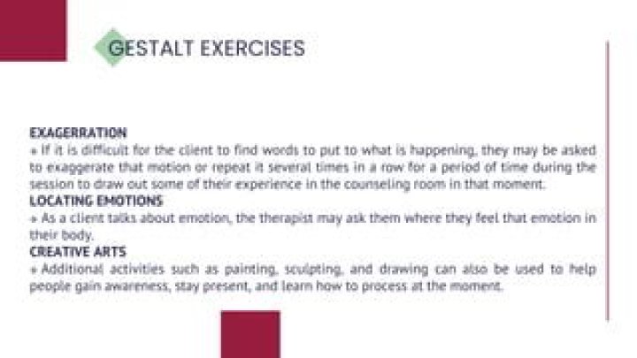 What are gestalt exercises