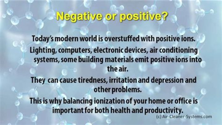 What are negative ions in the body