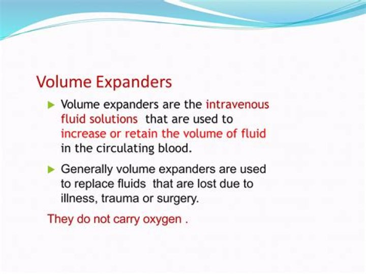 What are non blood volume expanders
