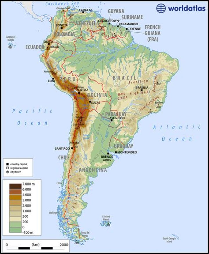 What are South American mountains called
