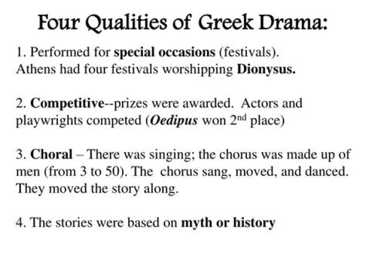 What are the 4 qualities of Greek drama
