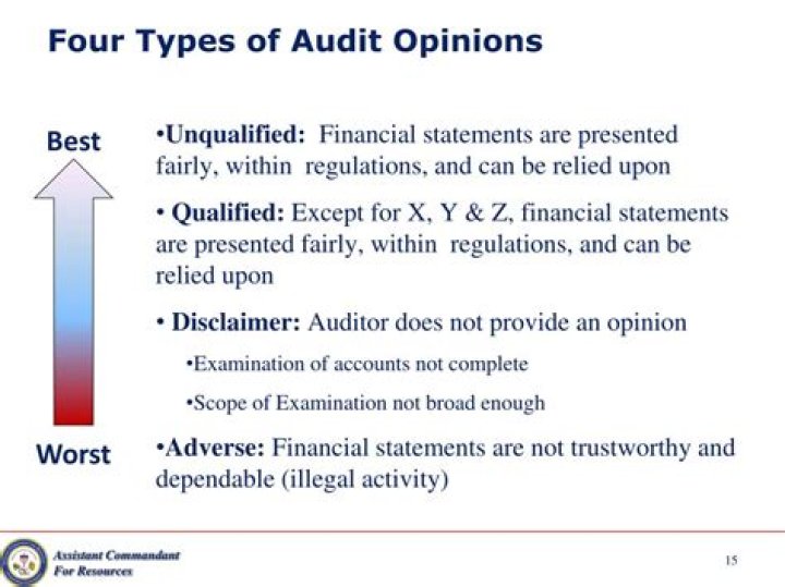 What are the four types of audit opinions
