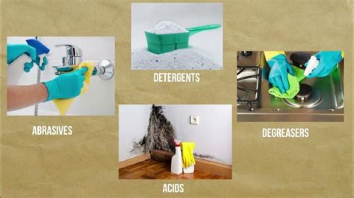 What are the four types of cleaning agents