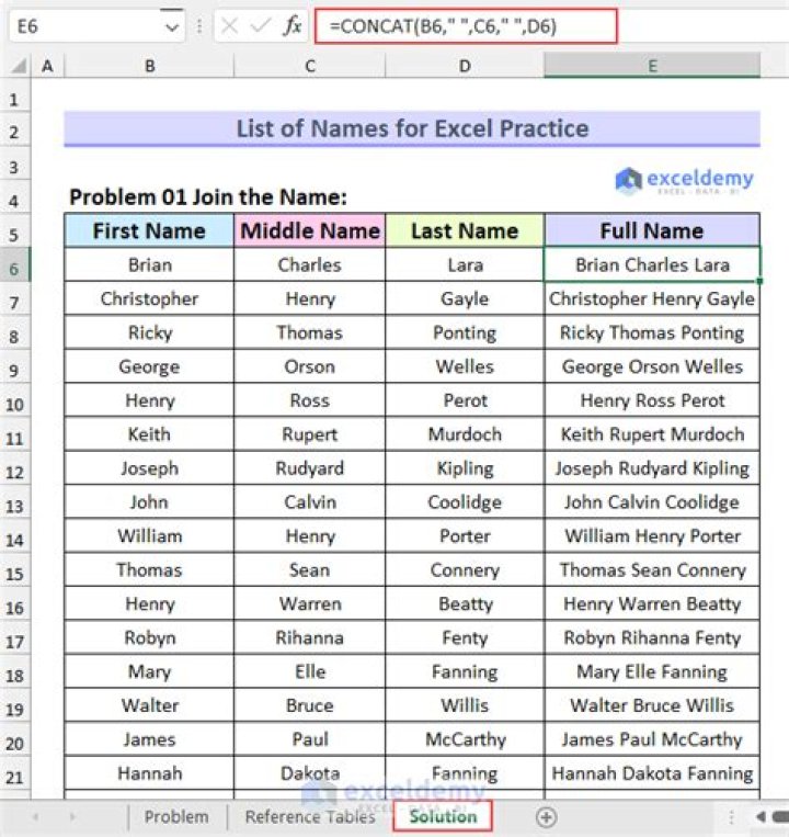 What are the names of exercises