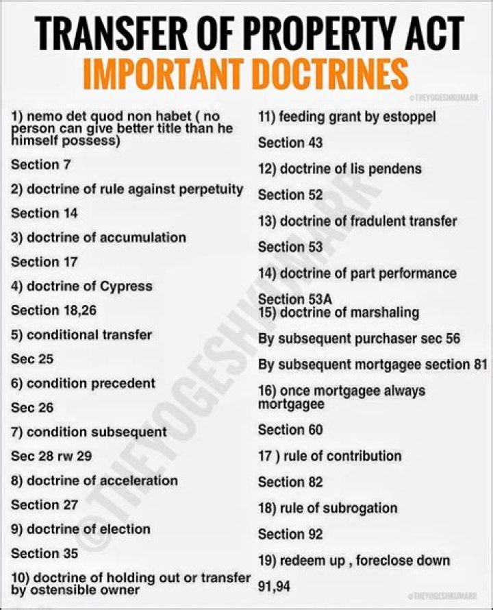 What are the rules of transfer of property