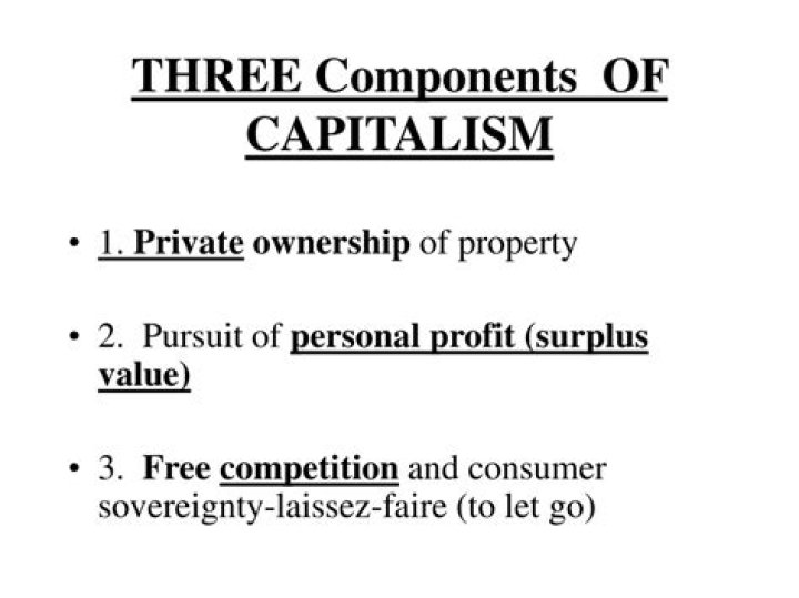 What are the three essential components of capitalism