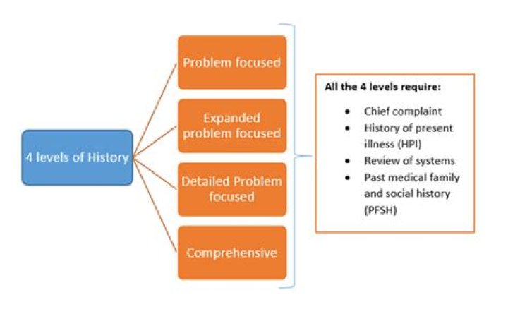 What are the three major components of E M documentation Why are there two sets of guidelines 1995 and 1997 and where do they differ in documentation