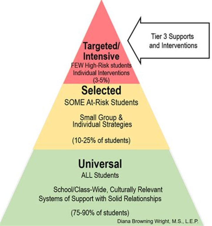 What are the three tiers of PBIS