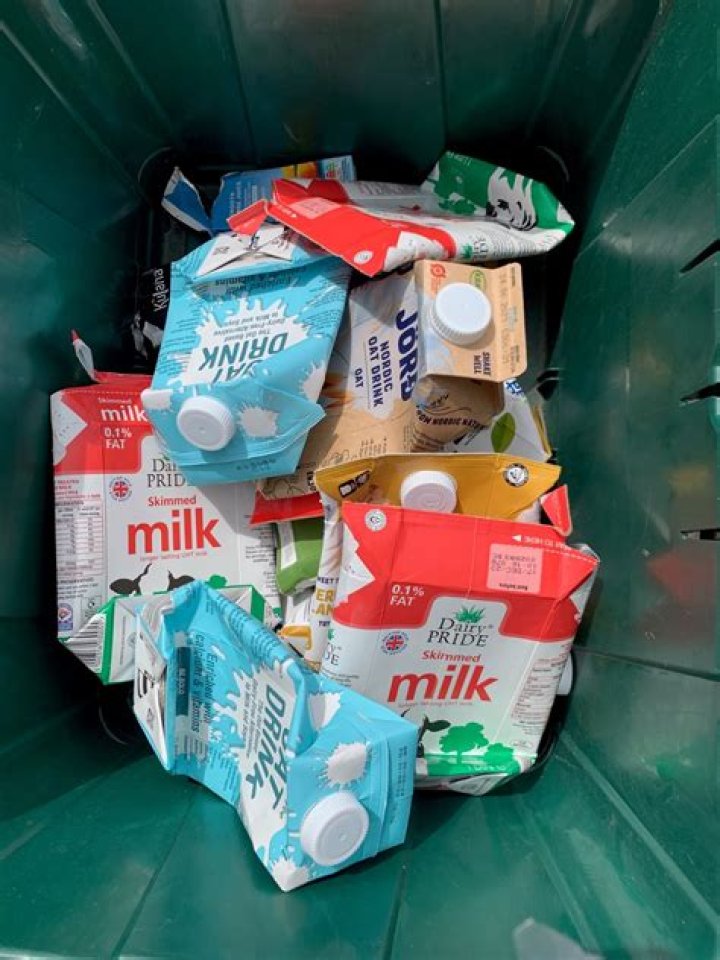 What bin do milk cartons go in