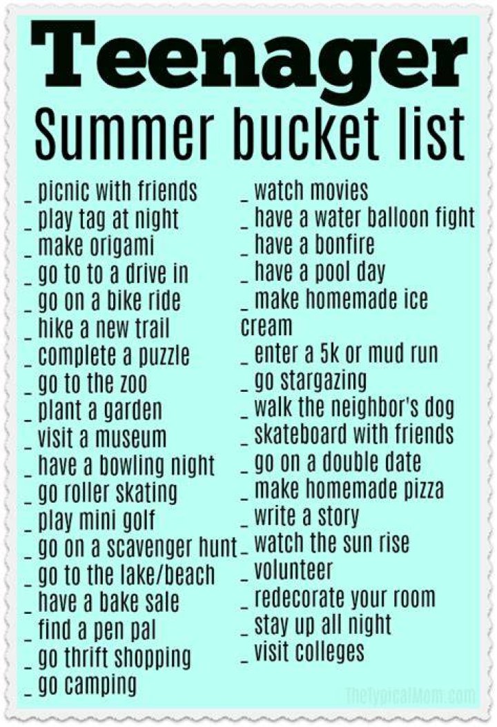 What can teenagers do during the summer