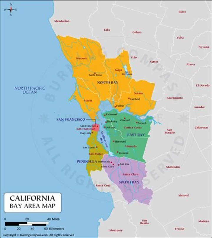 What cities are considered the Bay Area
