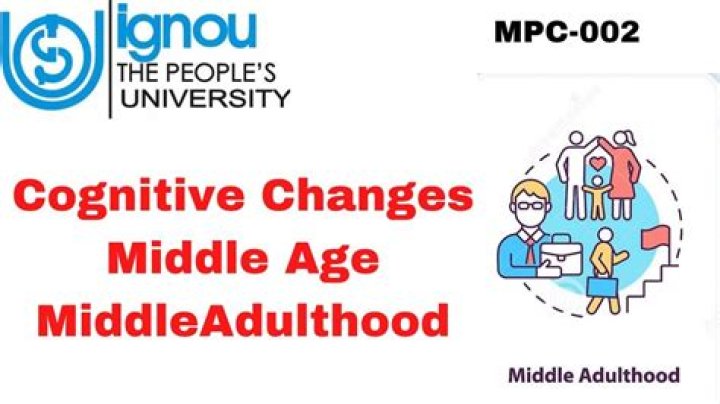 What cognitive changes occur during middle adulthood