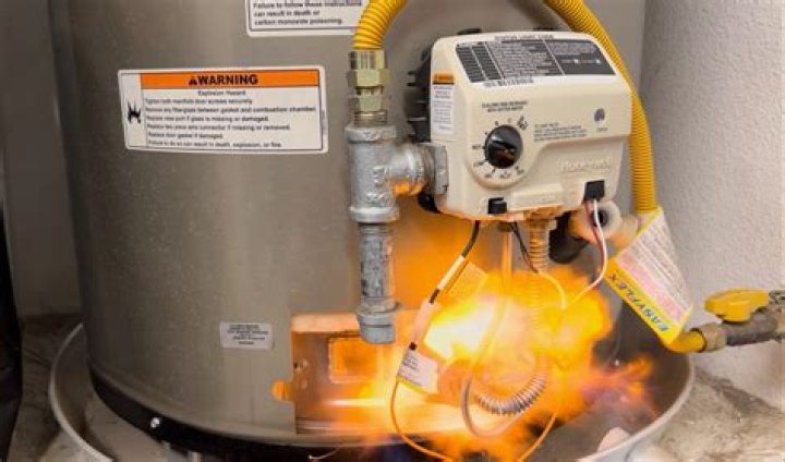 What color should Flame be on hot water heater