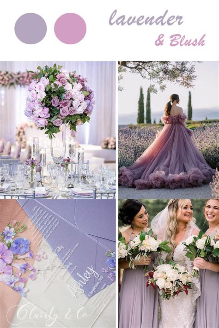 What colors go with lavender for a wedding