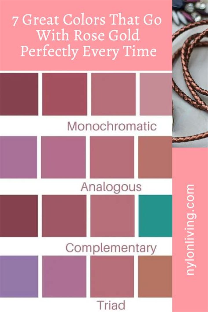 What colors look good with rose gold jewelry