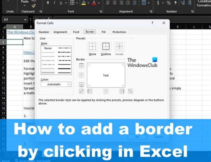 What combination of keys creates a top border on a cell in Excel
