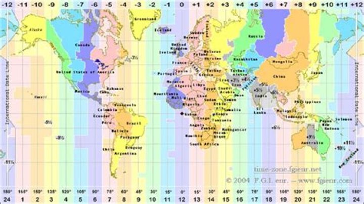 What countries are in time zone