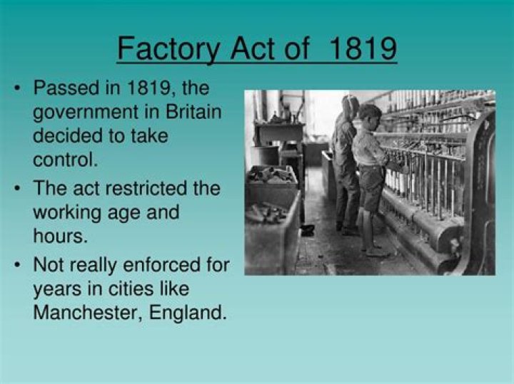 What did the Factory Act of 1819 accomplish