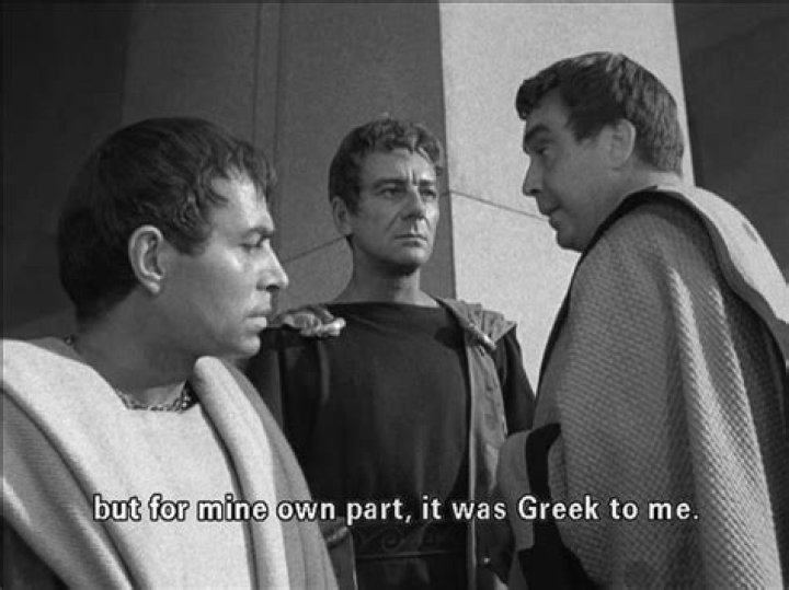 What does Casca mean by the phrase Greek to Me
