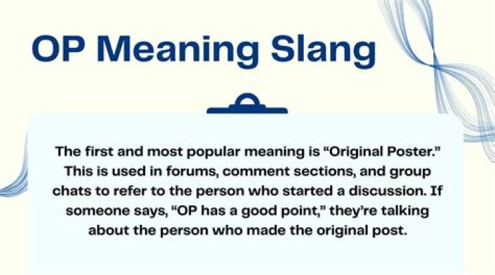 What does op in Kpop mean