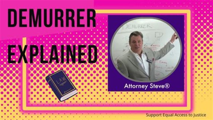 What does the legal term demurrer mean