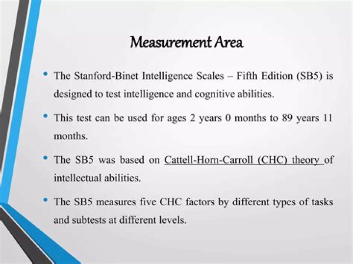What does the Stanford Binet intelligence test measure