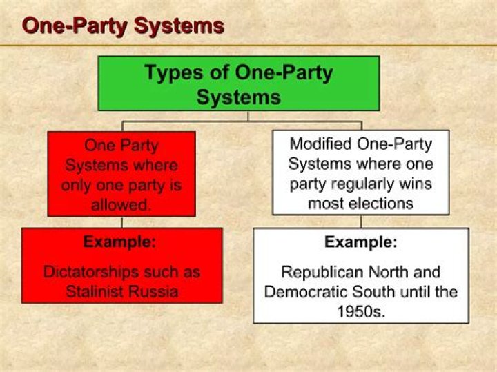 What happens in a one party system