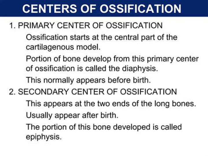 What happens to cartilage in the primary ossification center