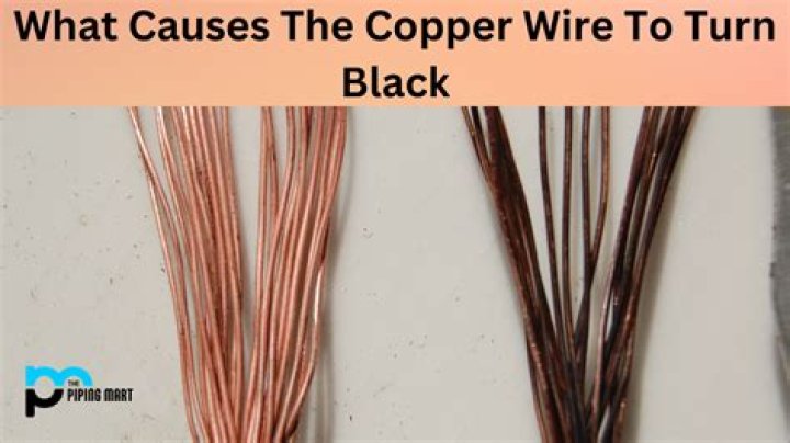 What happens when copper turns black