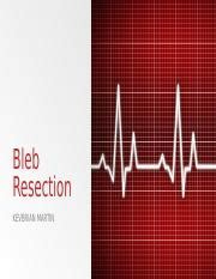 What is a bleb resection
