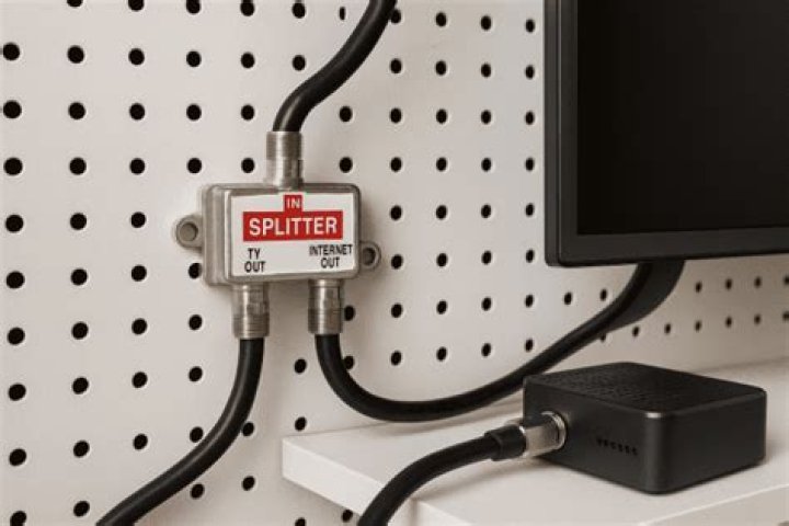What is a coaxial splitter used for
