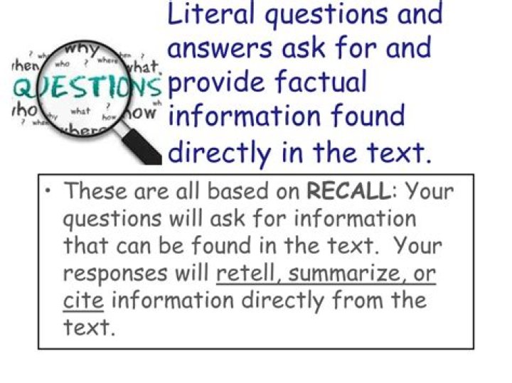 What is a literal question example