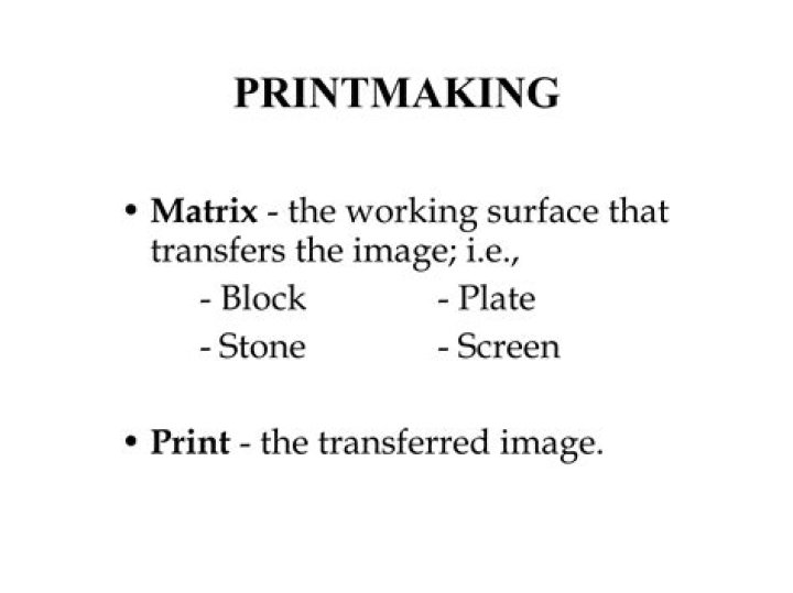 What is a matrix in printmaking