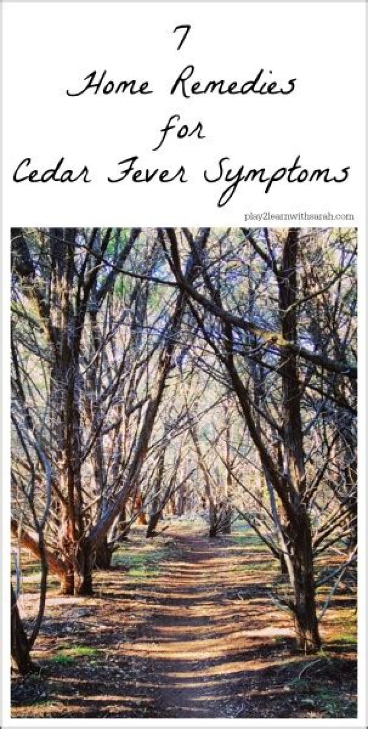 What is a natural remedy for cedar fever