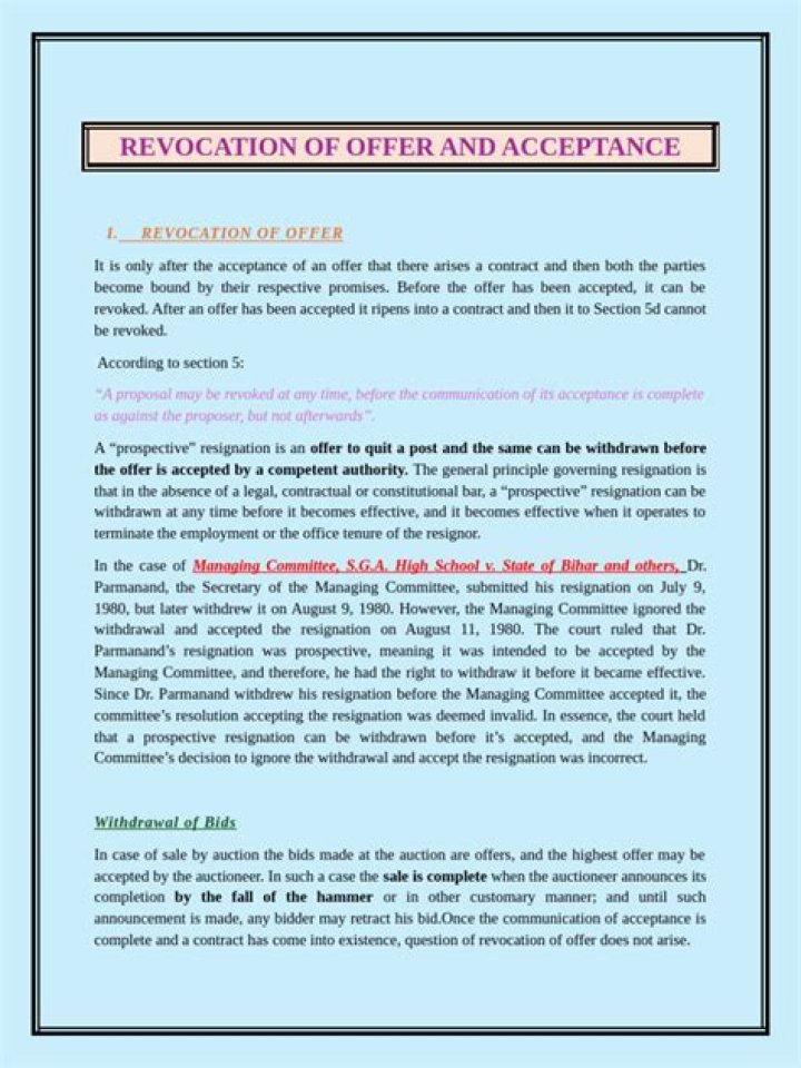 What is a reasonable time for revocation of acceptance
