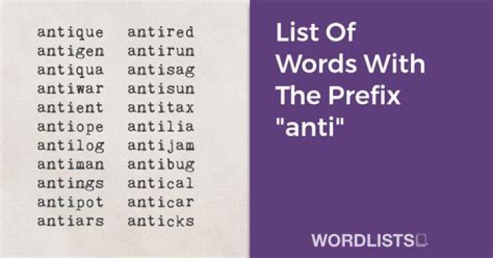 What is a word with anti