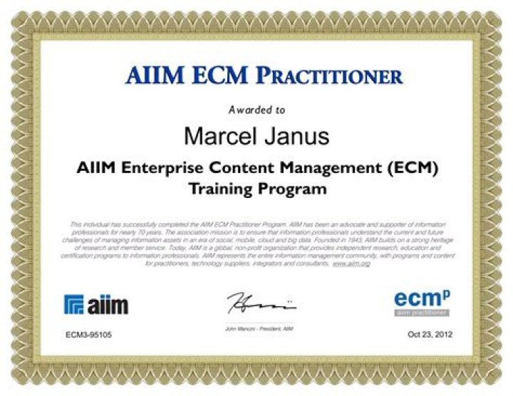 What is AIIM certification
