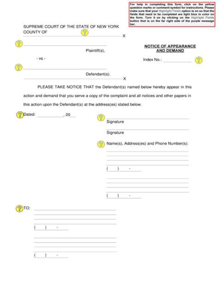 What is an appearance notice